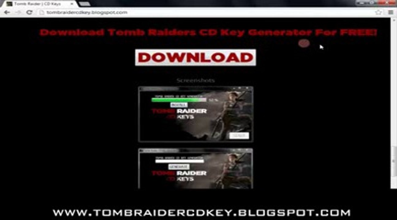 Tomb Raider CD Key Serial Key Product Key Activation Key Generator ! Générateur ! FREE Download June - July 2013 Update by dm_51a693bdbe44e