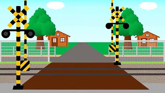 Film Kartun Animasi Anak KERETA API2- Kereta Api Lewat Palang Pintu