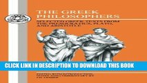 Best Seller The Greek Philosophers: Selected Greek Texts from the Presocratics, Plato and
