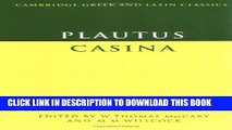 Best Seller Plautus: Casina (Cambridge Greek and Latin Classics) (English and Latin Edition) Free