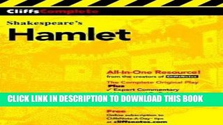 Best Seller CliffsComplete Shakespeare s Hamlet Free Read