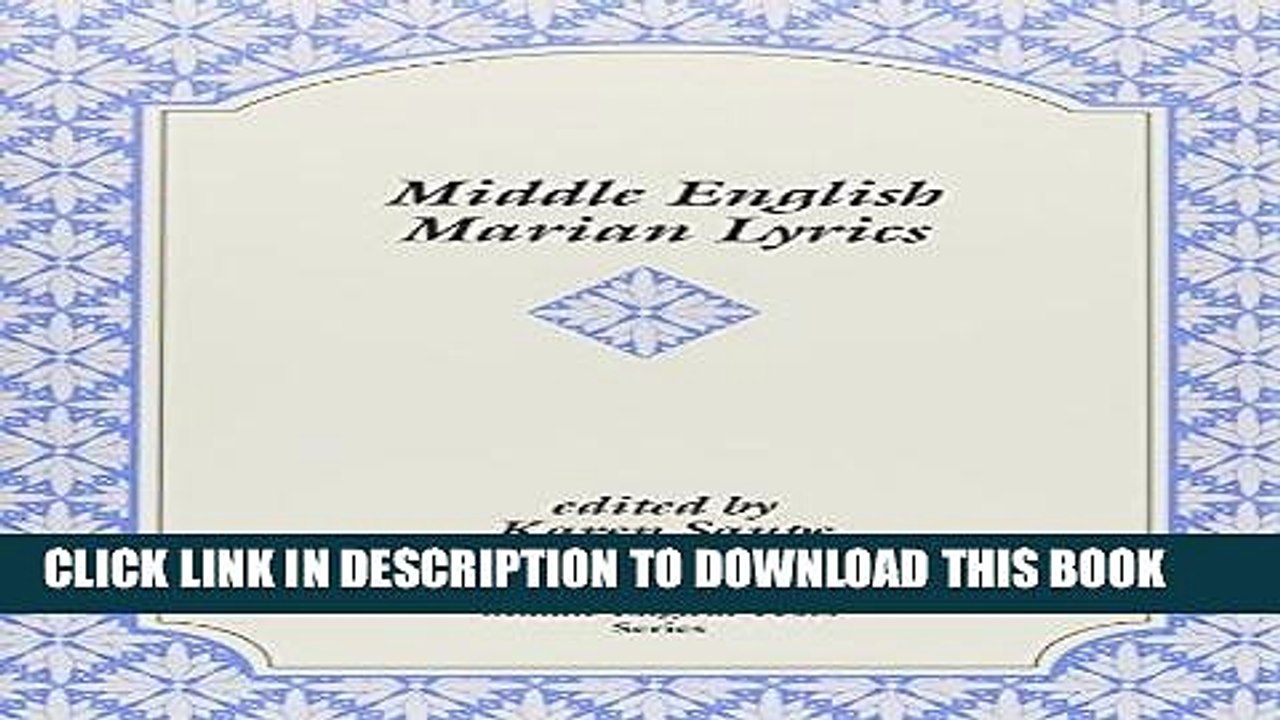 [PDF] Epub Middle English Marian Lyrics (TEAMS Middle English Texts) Full Download