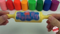 Learn color with Peppa Pig Rainbow Play-Doh, Peppa Pig Stop Motion Toys