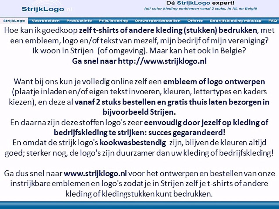 Zelf kleding bedrukken Strijen