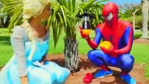 siêu nhân người nhện spiderman và Công Chúa Frozen Elsa Ngoài Đời Thực -スパイダーマンと氷の女王エルザ