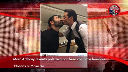 Marc Anthony levanta polémica por beso con varias personas.