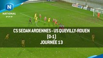 J13 : CS Sedan Ardennes - US Quevilly-Rouen (0-1), le résumé