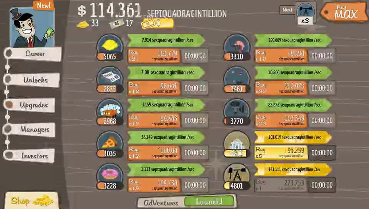 Adventure Capitalist lets play 11