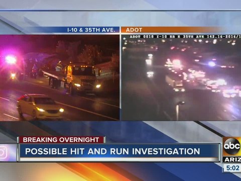 Possible hit and run crash being investigated on I-10 near 35th Avenue