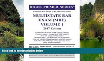 Books to Read  Rigos Primer Series Uniform Bar Exam (UBE) Review Multistate Bar Exam (MBE) Volume