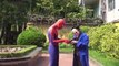FROZEN ELSA vs EVIL QUEEN & Apple w Spiderman vs Cinderella Joker gunfight & Captain vs Maleficent
