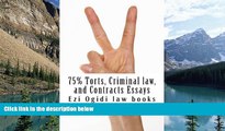 Books to Read  75% Torts, Criminal law, and Contracts Essays: Easy Law School Reading - LOOK