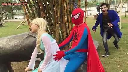 Spiderman vs elsa been kidnapped Spiderman vs Joker Death Match! Fun Superhero in Real Life