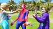 Homem-Aranha e Elsa preso pela polícia Joker Spiderman super-herói engraçado na vida real