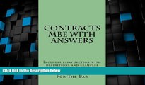 Buy NOW  Contracts MBE With Answers: Includes essay section with definitions and examples  Premium