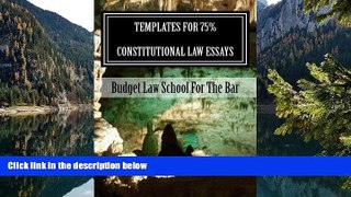 Books to Read  Templates For 75% Constitutional Law Essays: Constitutional Law hypos pose the