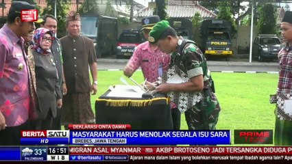 Tokoh Agama dan Elemen Masyarakat Brebes Deklarasi Kebhinnekaan