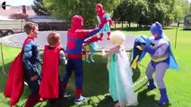 Spider-man & Frozen Elsa Super Bad Baby BALLOON PRANK! Joker, Wonder Woman Catwoman Funny Superhero