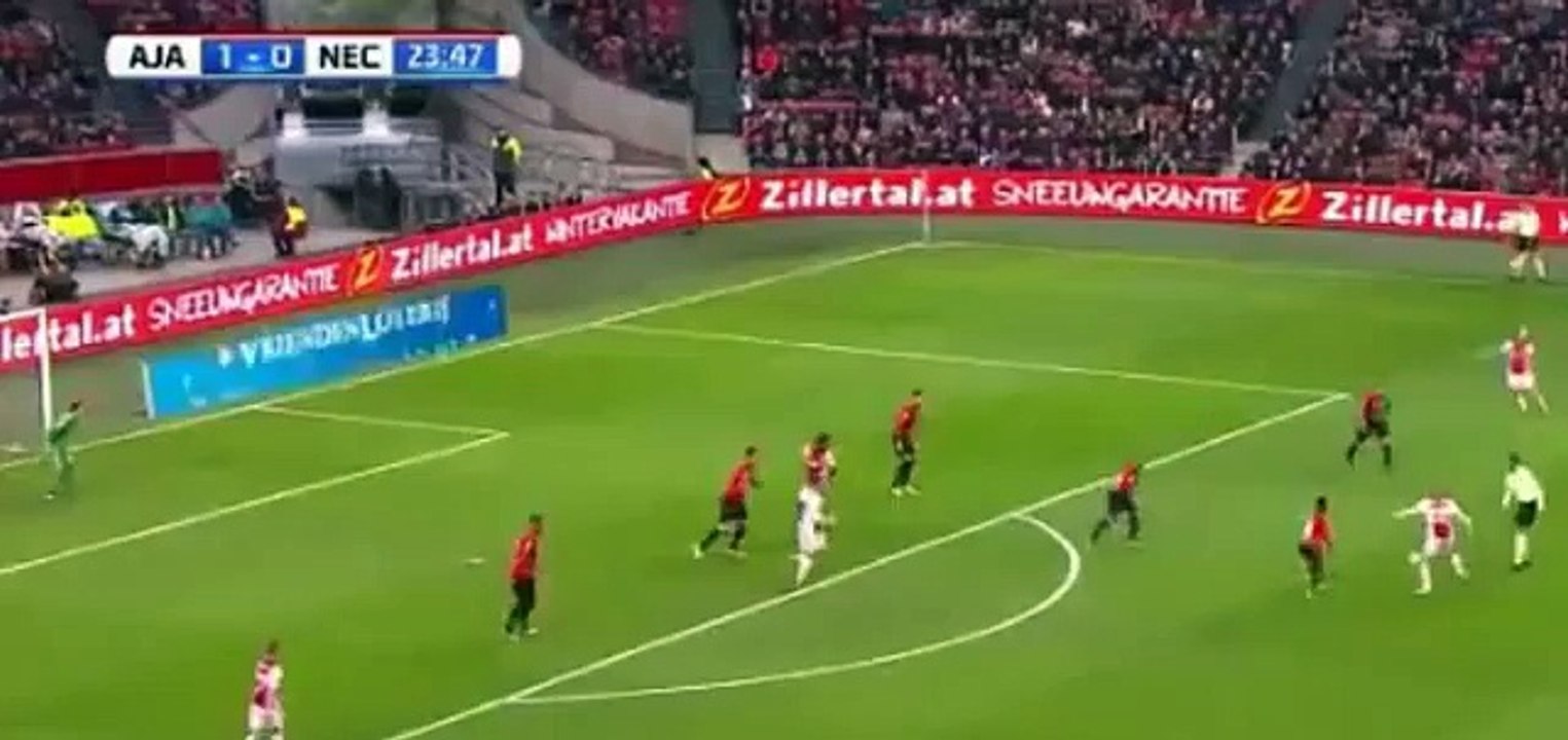 Kasper Dolberg Second Goal - Ajax vs NEC Nijmegen 2-0  20-11-2016 (HD)