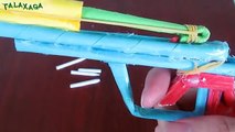 Cómo hacer una pistola de papel que dispara con balas de papel - Pistola de juguete