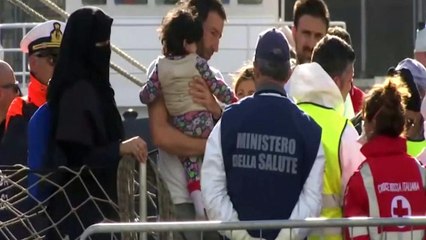 Rescued migrants arrive in Italy after deadly week in the Mediterranean