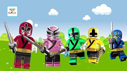 POWER/RANGERS Cartoon Animation Funny Finger Family Songs For Children | Daddy Finger Nursery Rhymes