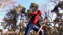 Spiderman vs T-rex! JOKER Kidnapped Baby T-Rex Spider-man Funny Superhero Video T-Rex Poo Prank