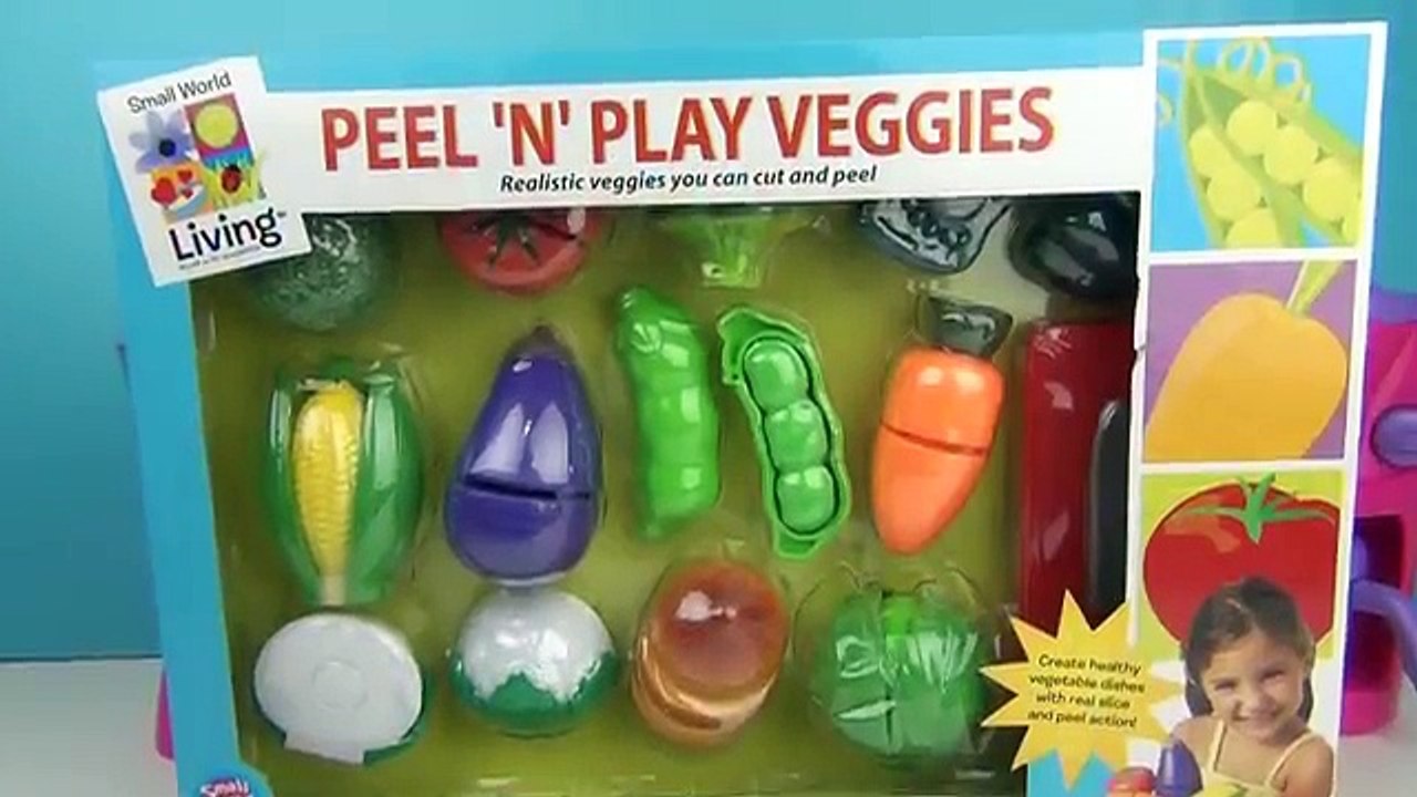 Cutting Fruits and Vegetables, Toy Velcro Cutting Playset,Video for Kids