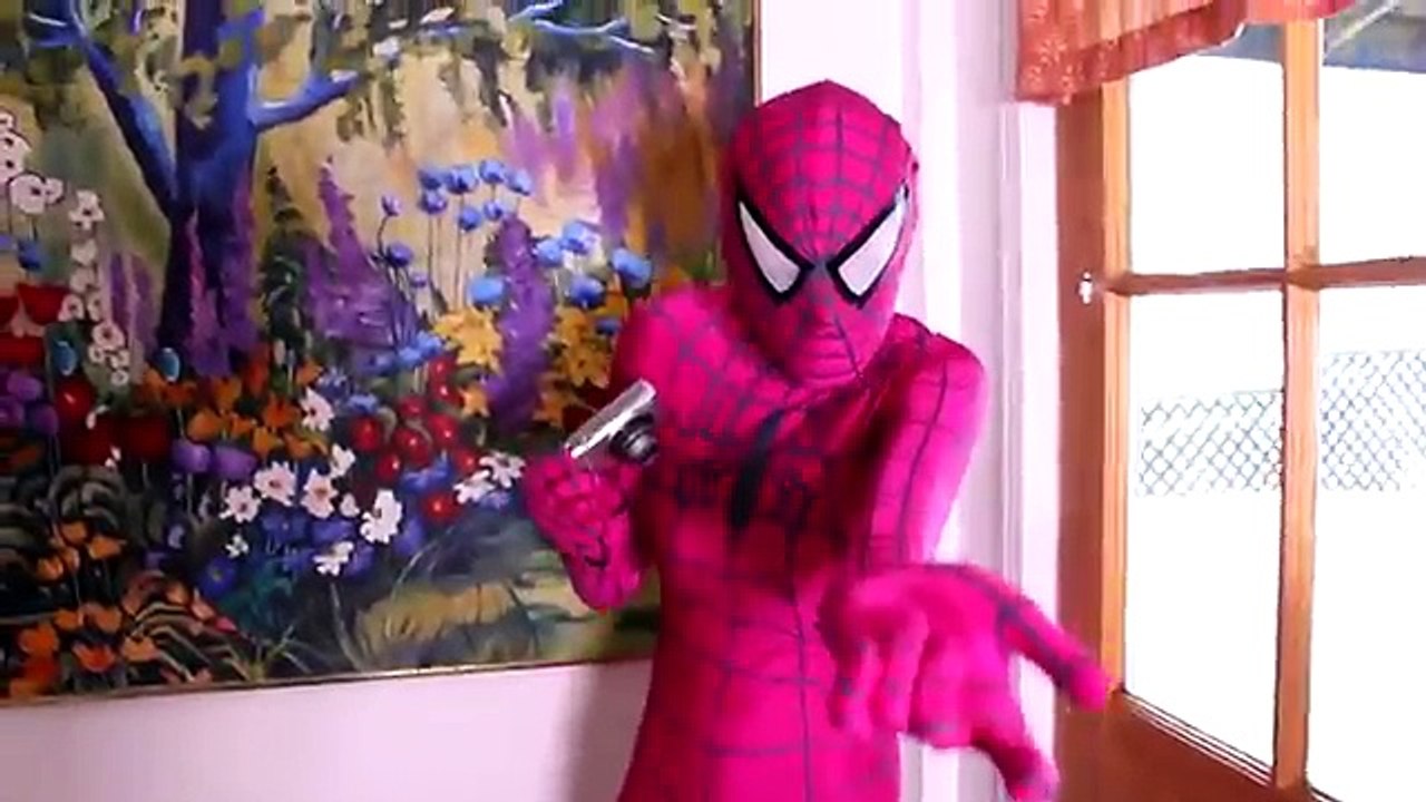 Spiderman & Frozen Elsa - ELSA IN JAIL! Pink Spidergirl Joker Superhero Fun in Real Life!