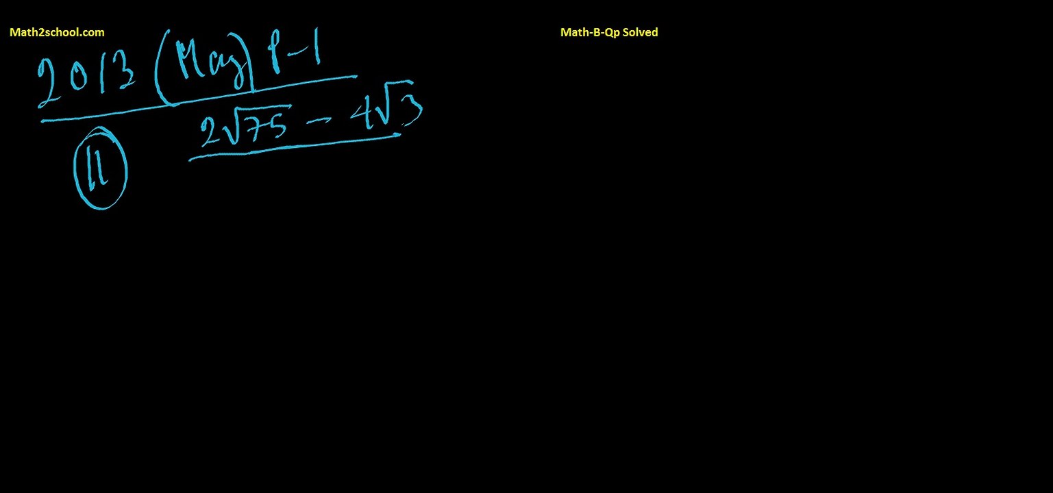 MathsB-QP-2013(May)-11