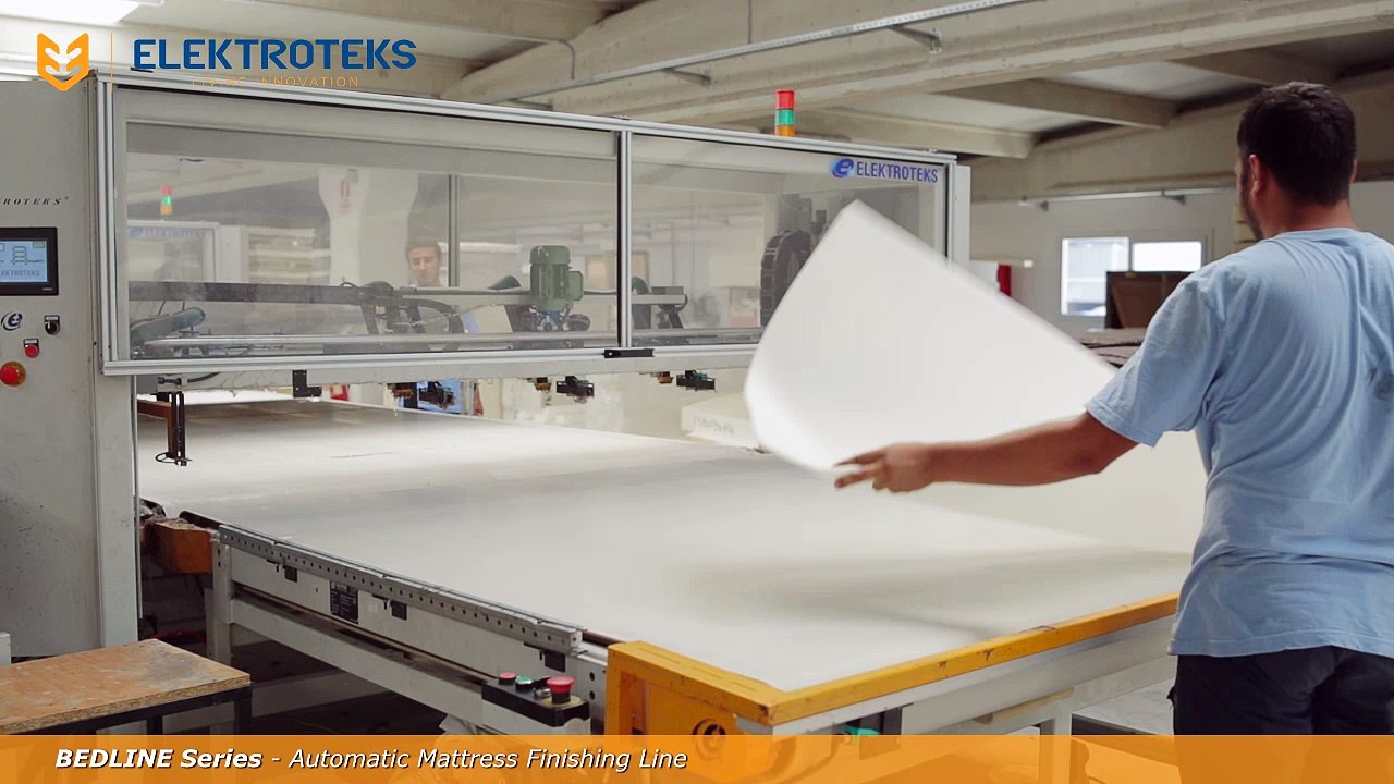 BEDLINE - Mattress Production Machinery, Gluing, Tape Edge, Packing Line