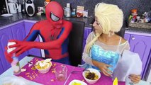 Spiderman becomes a bad baby & Doctor Syringe -Spider Baby is really sick and Baby Frozen Elsa, Anna