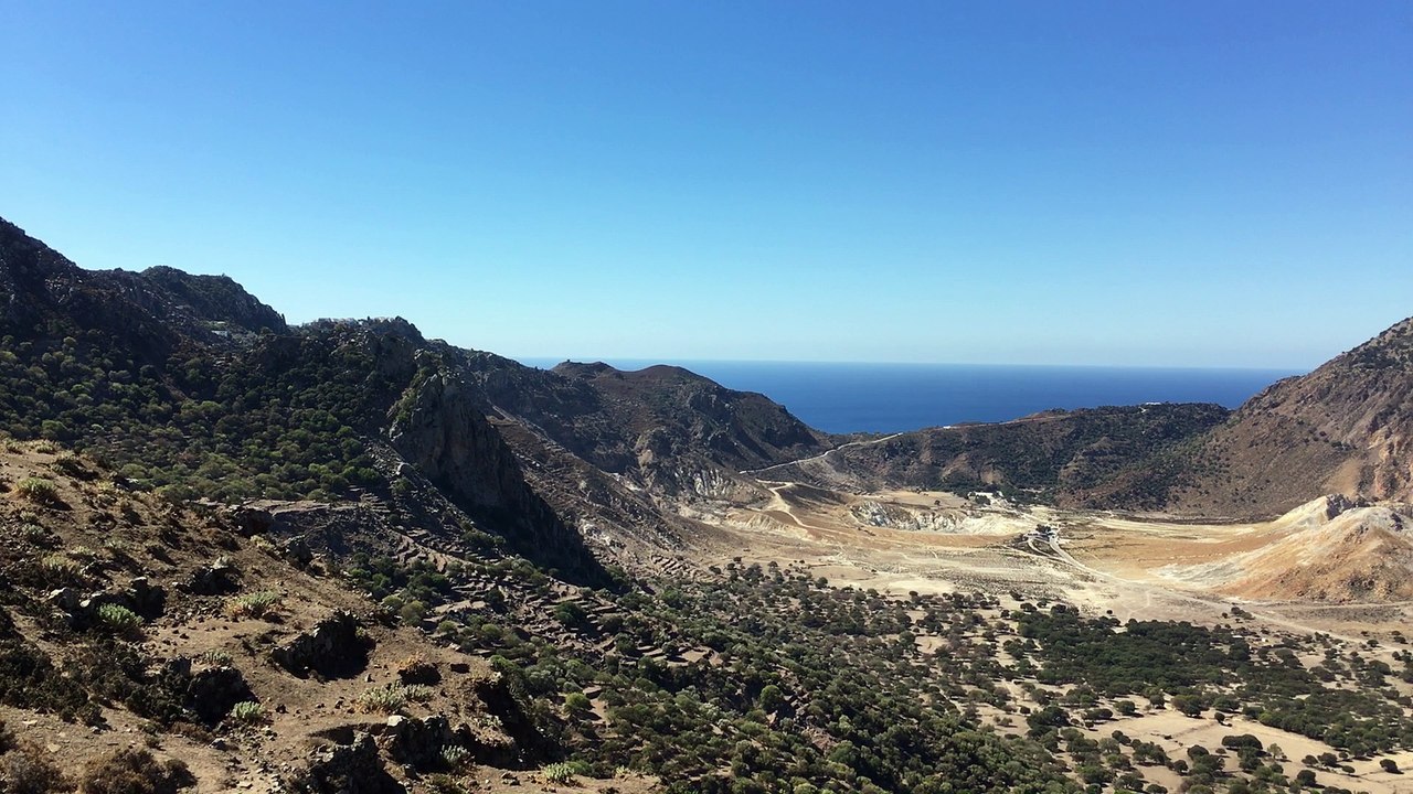 Panoramblick auf Vulkan auf Nisyros - September 2016