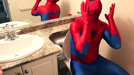 Spiderman VS Maleficent VS Zombie Spiderman VS Venom VS Joker! Bathroom Battle Poop Prank!
