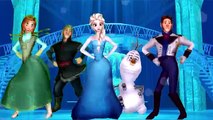 Finger Family Frozen Disney 3D - Elsa Anna Hans Kristoff Olaf Frozen Finger Family