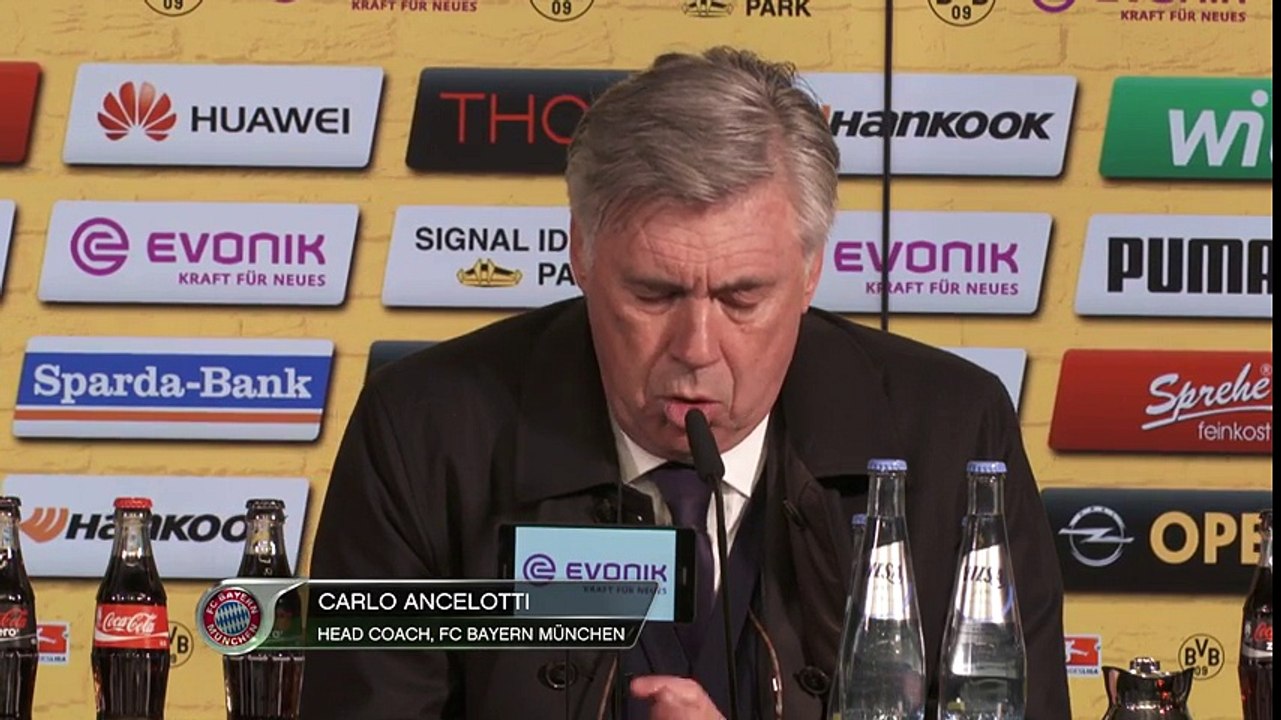 Carlo Ancelotti: 'Leistung war gut, Ergebnis nicht' | Borussia Dortmund - FC Bayern München 1:0