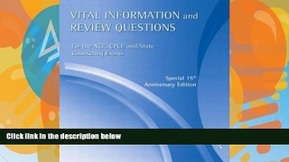 Big Deals  Vital Information and Review Questions for the NCE, CPCE and State Counseling Exams: