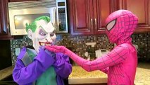 FIRE BREATHING Joker! - Spiderman vs Joker - Frozen Elsa, Peppa Pig, Spiderman, Pink Spidergirl