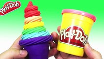 PLAY DOH FROZEM!!! - wonderful rainbow cup ice cream and peppa pig español toys