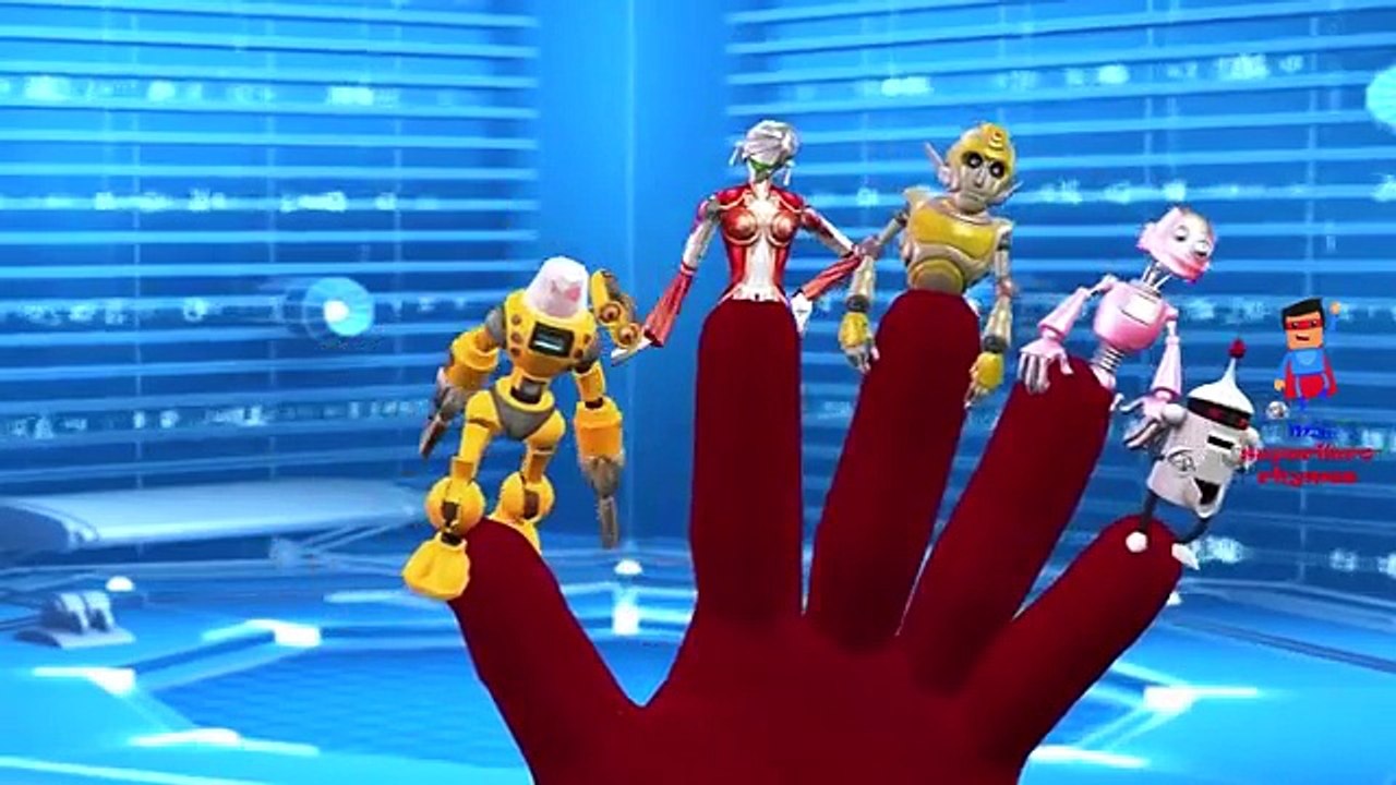 Finger Family Robot 3D Animation Cartoon Rhyme | Nursery Song with Robot for Children