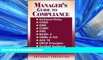 EBOOK ONLINE  Manager s Guide to Compliance: Sarbanes-Oxley, COSO, ERM, COBIT, IFRS, BASEL II,