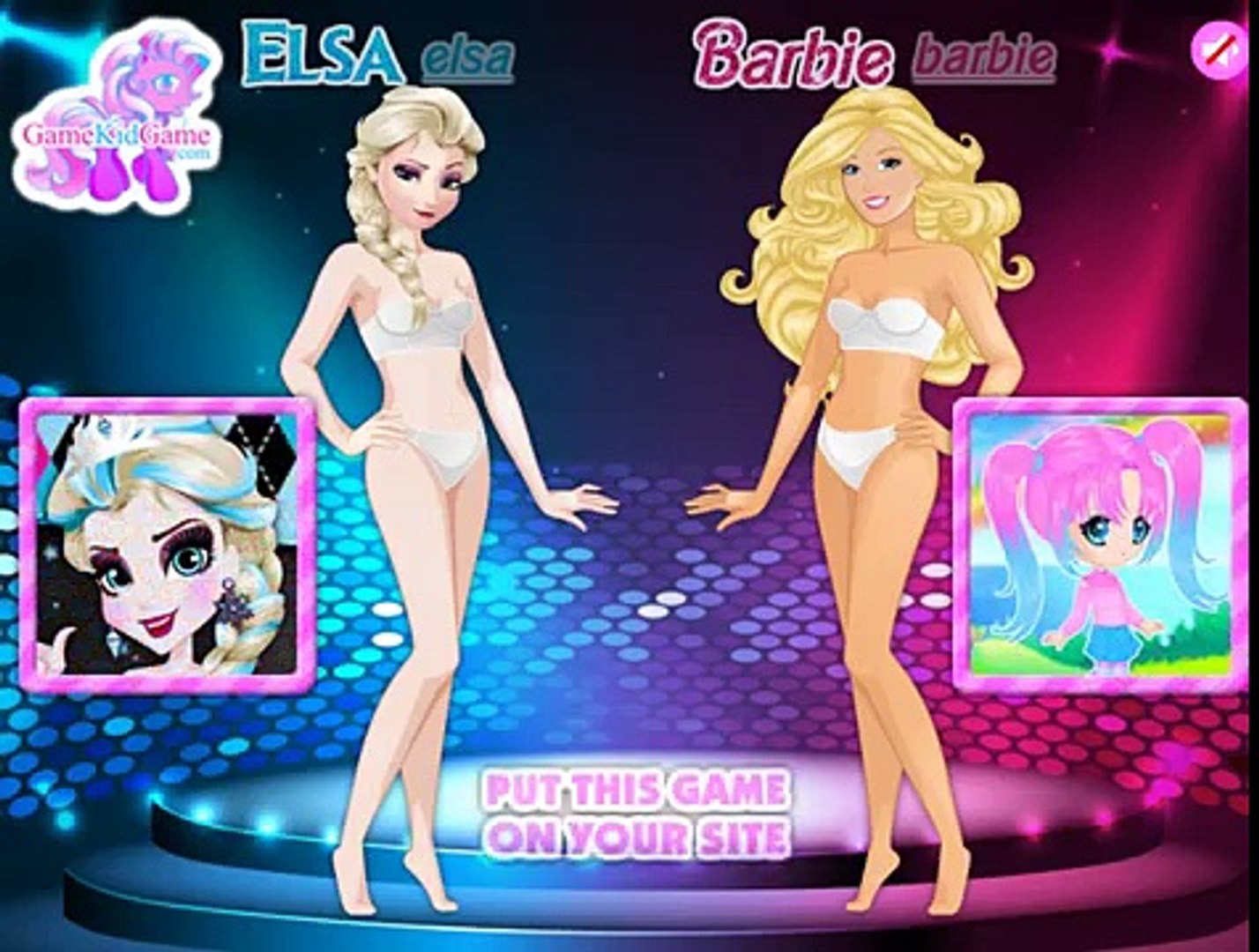 Elsa vs Barbie Fashion Contest - Juegos de Vestir - kids games