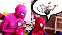 Spiderman & Pink Spidergirl Babysit! w/ Frozen Elsa, Captain America, Hulk Iron man & Maleficent :)