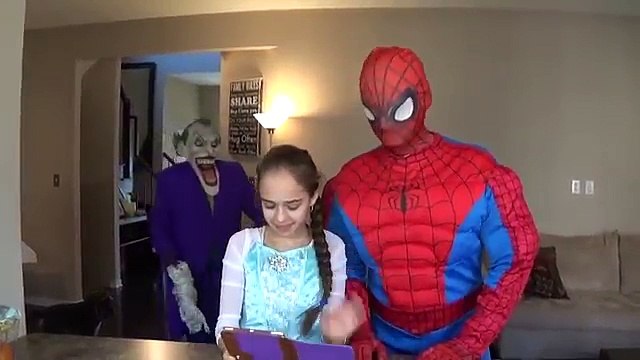 FROZEN ELSA VS JOKER VS SPIDERMAN VS VENOM!! ELSA IS KIDNAPPED. REAL LIFE SUPERHEROES FUN MOVIE =)