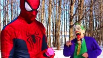 Spiderman & Frozen Elsa vs Joker! w/ Pink Spidergirl, SpiderElsa vs Poison Ivy & Maleficent & Prank