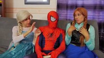 VAMPIRE Frozen Elsa! w/ Spiderman Frozen Anna Catwoman Superhero Horror Story in Real Life Fun