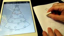 How to draw a Christmas tree for kids Как нарисовать новогоднюю елку для детей