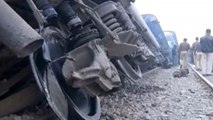 حادثه قطار در نزدیکی کانپور هندوستان حداقل ۹۰ کشته برجای گذاشت