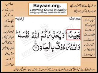 Quran in urdu Surah 003 Ayat 030B Learn Quran translation in Urdu Easy Quran Learning