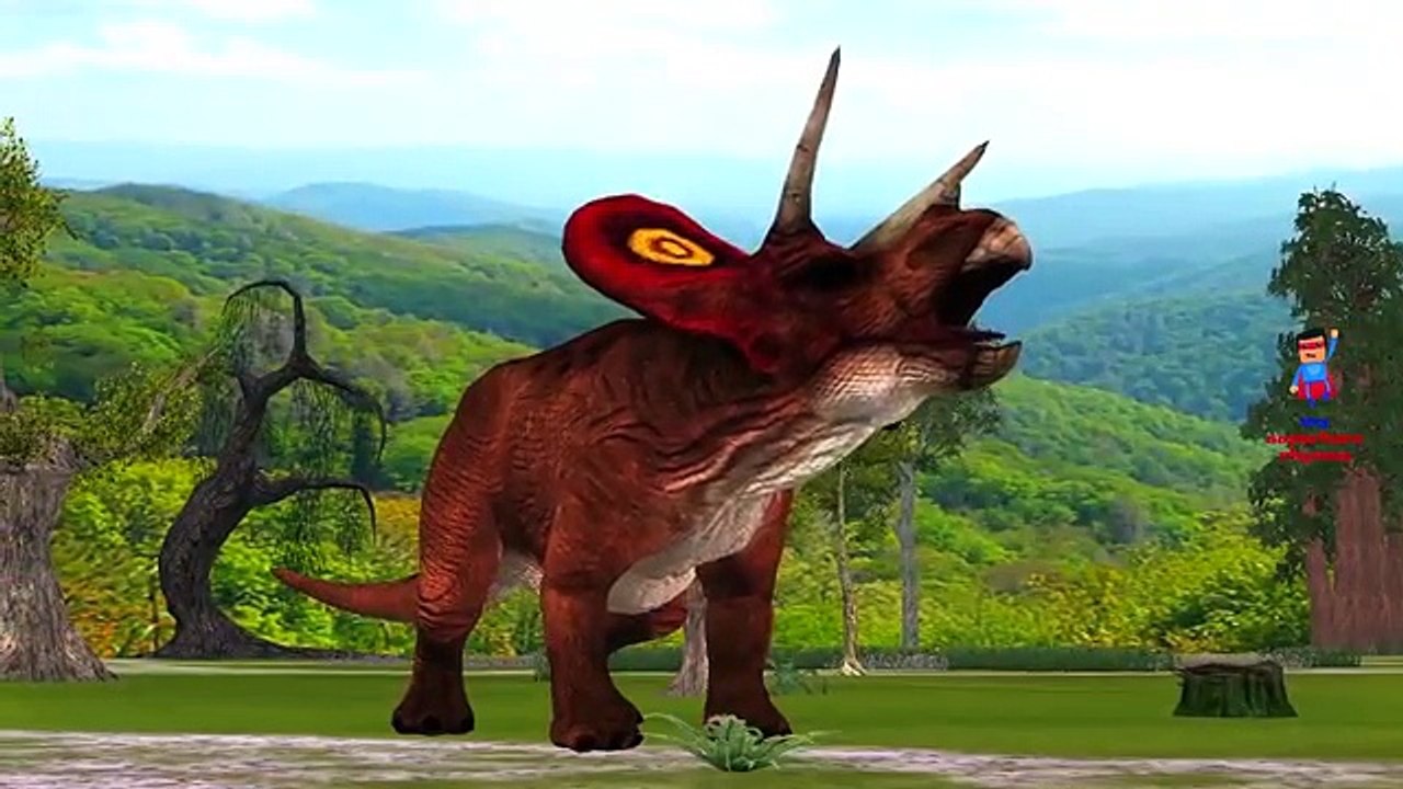 Learning Animals Names | Different Dinosaurs Names Tyrannosaurus Parasaurolophus Styracosaurus T-Rex